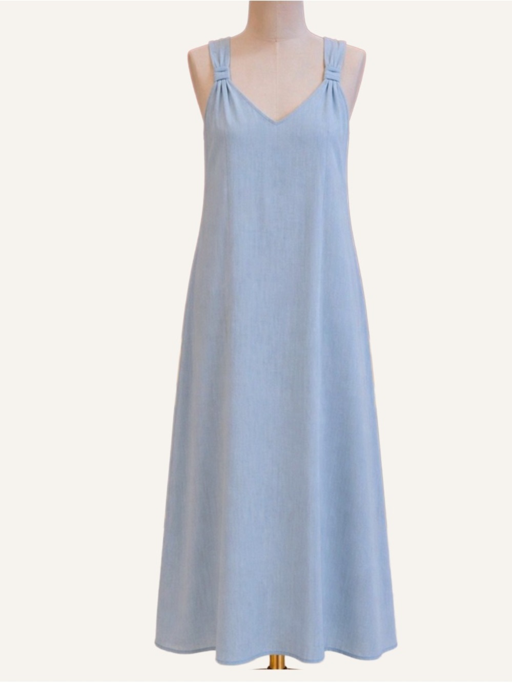 Vince Camuto Tencel Maxi Dress Blue Sleeveless V-Neck Sz M NWT MSRP $158